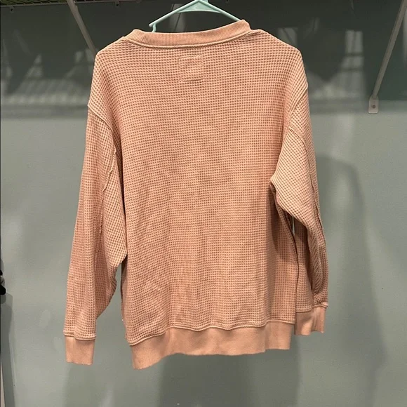 Aerie Chicago Light Tan waffle Sweater - Picture 5 of 5